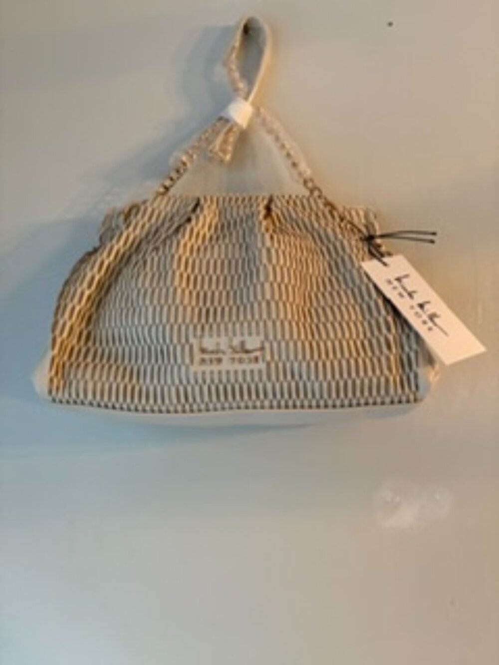 Brand New Nicole Miller Cream Shoulder Purse NWT.